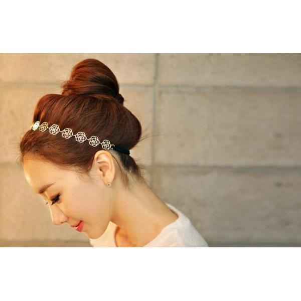 Genuine hair jewelry hollow roses dish made hair band hair bands