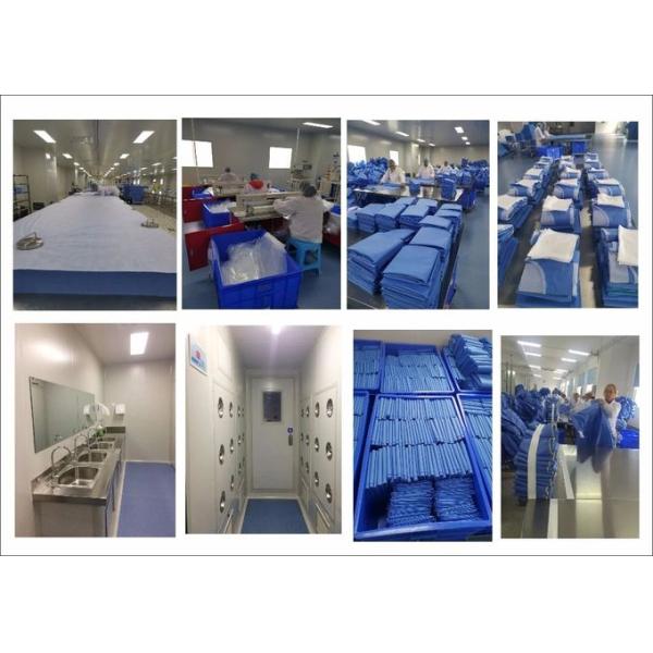 SMS Non Woven Disposable Protective Gowns , Disposable Surgeon Gown Hospital