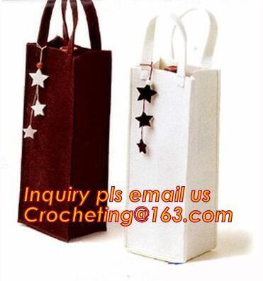 Felt Wine Bag As Clothes, Felt Wine Bag With String, Santa Pants Felt Wine Bag, suppling latest style Santa pants felt w