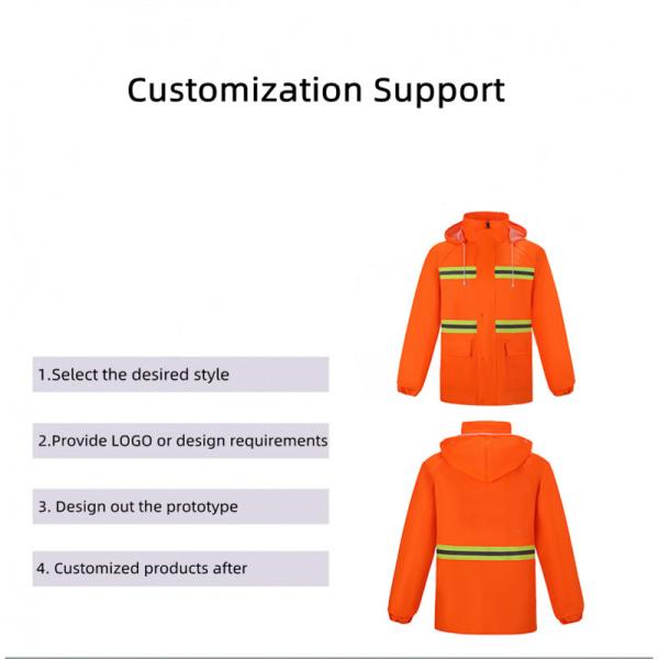 Polyester Taffeta Reflective Safety Clothing Waterproof Coating High Visibility Coat