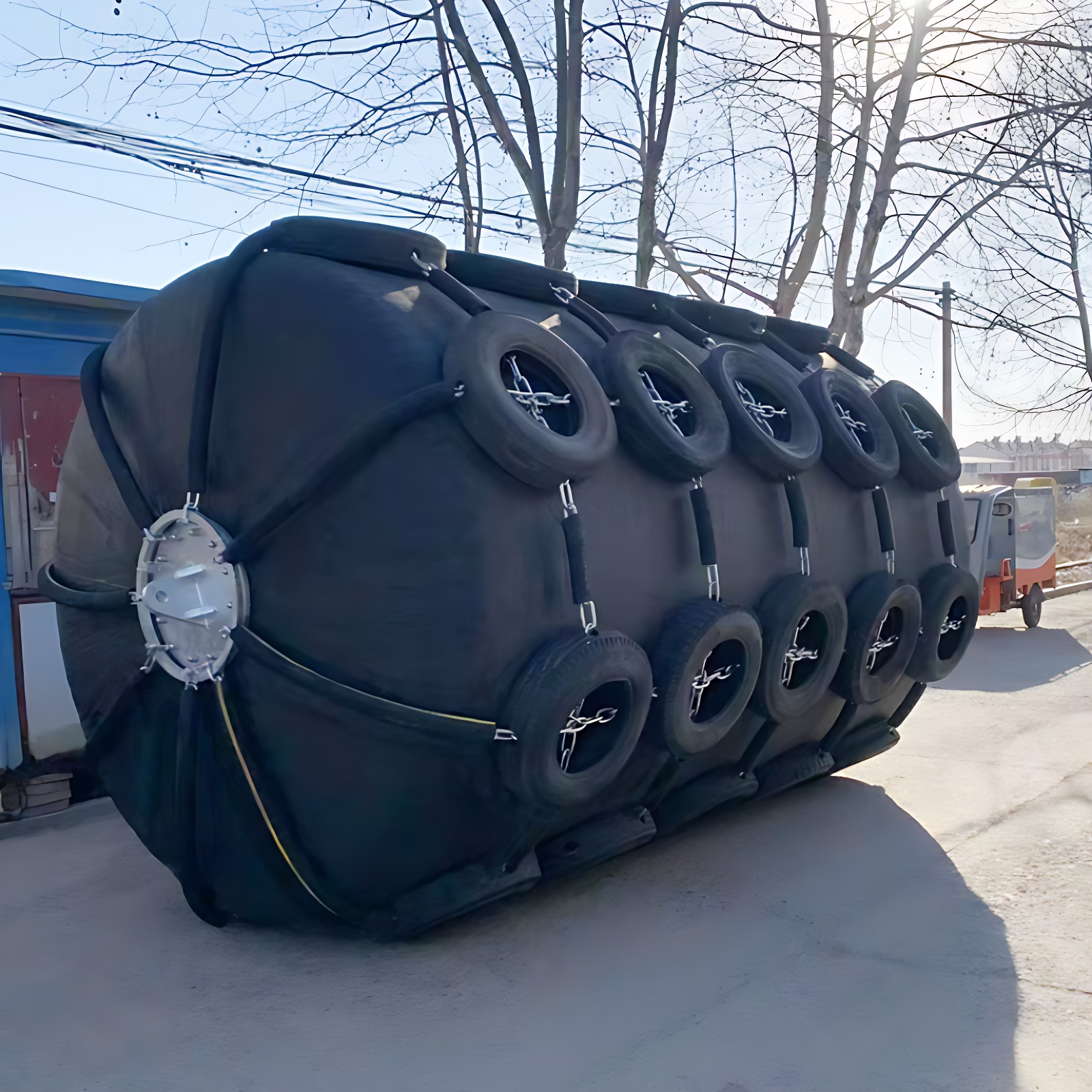 Commercial Marine Mooring Buoy System Heavy Duty Polyurethane/EVA Foam Filled Cylindrical Fender Corrosion Resistance for Docks