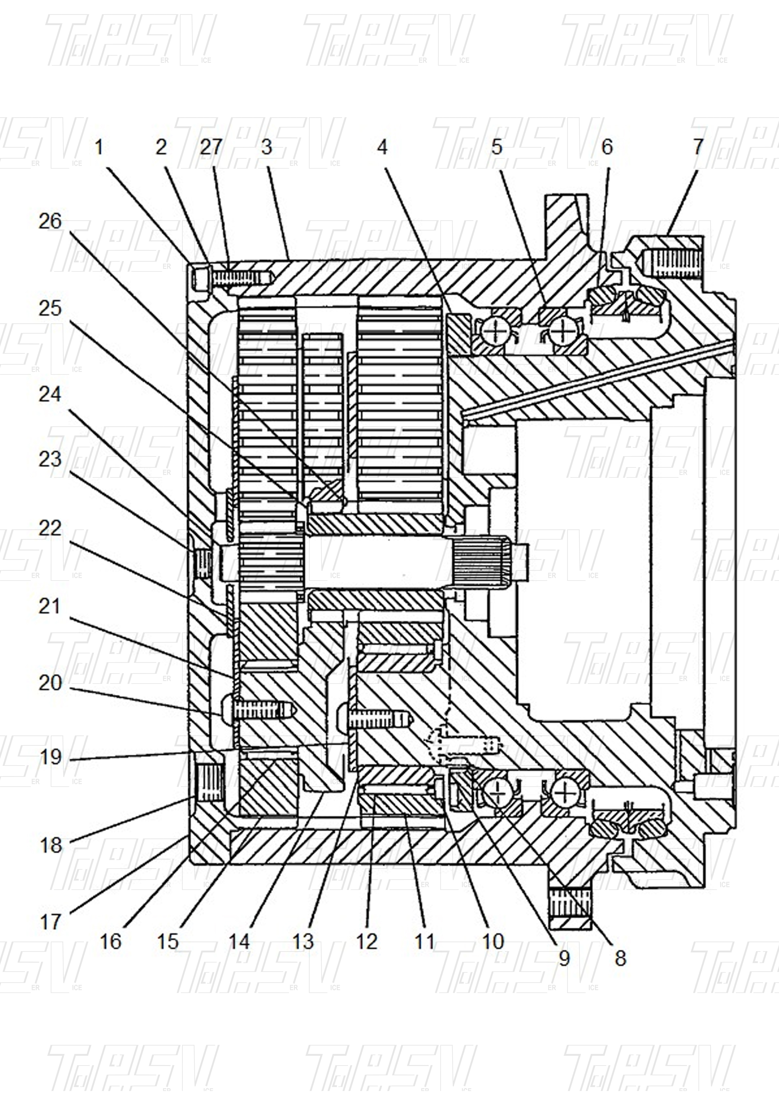 110-7080 Caterpillar Bolt On Тип экскаватора Конечные приводы Каталог E312A