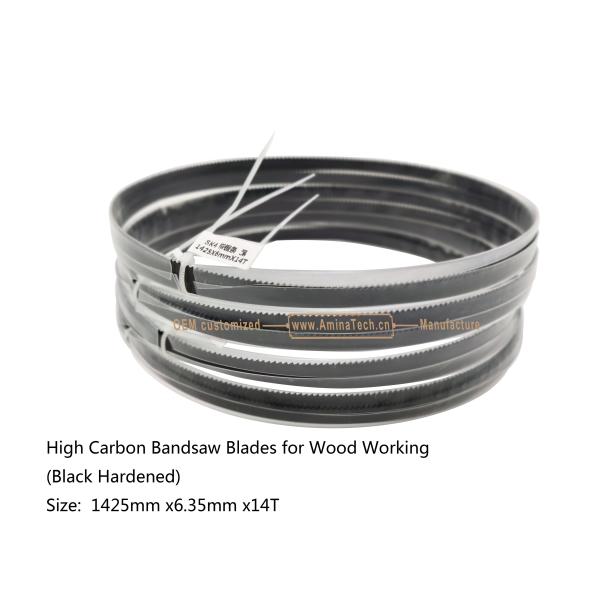 Aminatech High Carbon Bandsaw Blades for Wood Working (Black Hardened) Size: 1400/1425mm X6 X14T
