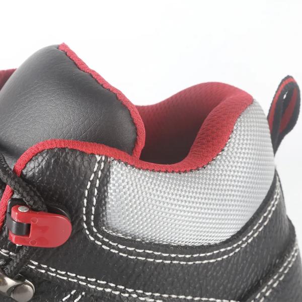 Chaussures de travail de sécurité industrielle en cuir véritable résistant aux ponctions