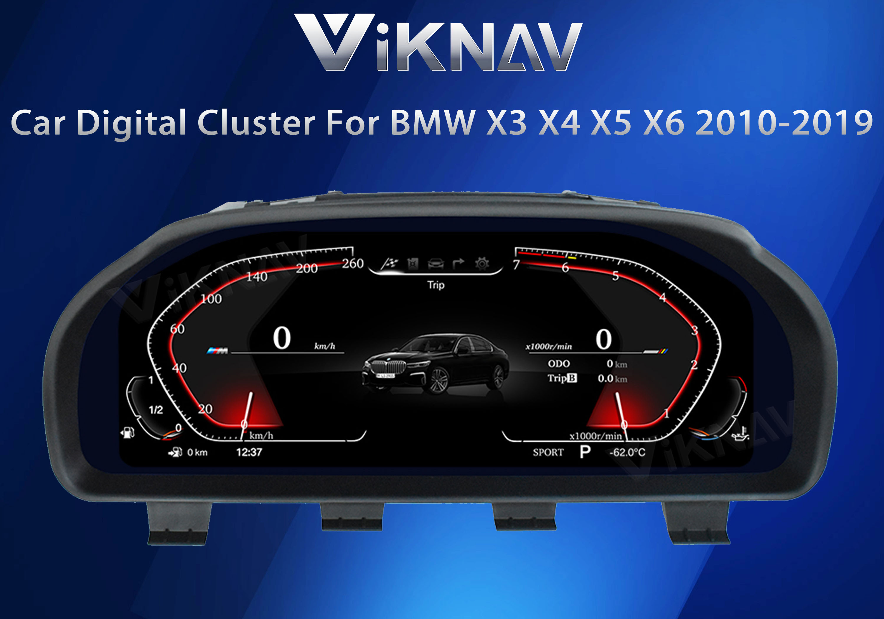 VIKNAV 12.3 ¢ Цифровой приборный кластер для BMW X3/X4/X5/X6 2010-2019
