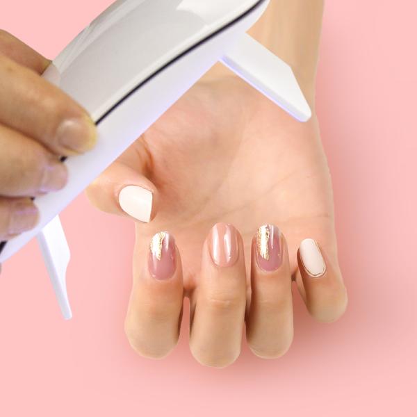 New nail designs OEM 3D semi-cured nail wrap gel nail sticker cure by lamp gel