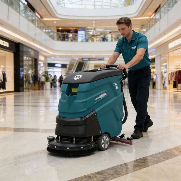 Battery‑Powered Walk Behind Floor Scrubber 100Ah, 5‑Hour Runtime for Large Commercial Spaces