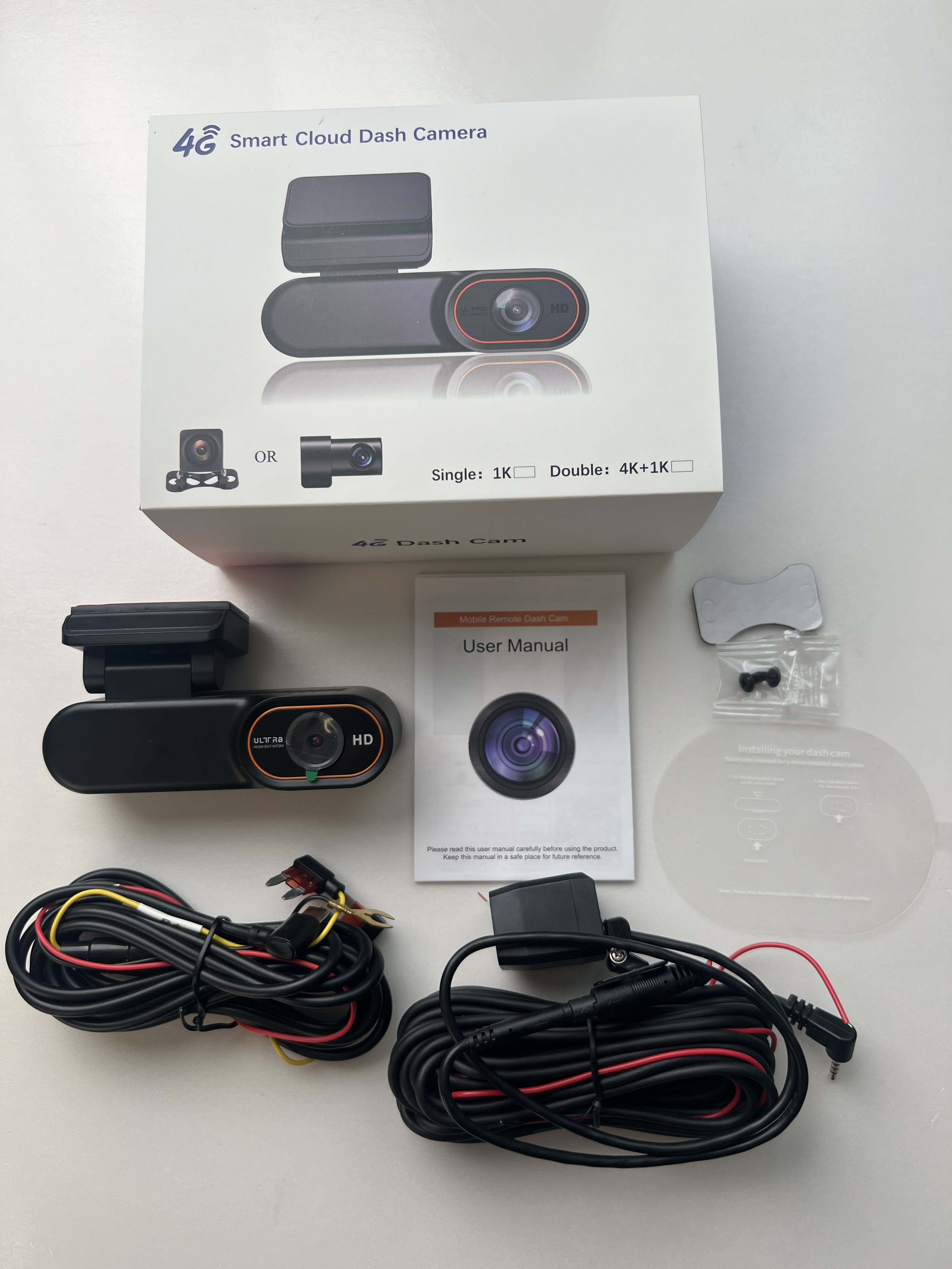 3 Channel Dash Cam with 2K HD Front 1080P Rear Camera and Infrared Night Vision for Fleet Vehicles