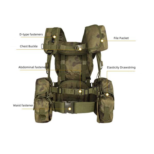 1000D Polyester Ruin Green Camouflage Combat Vest Military Gear