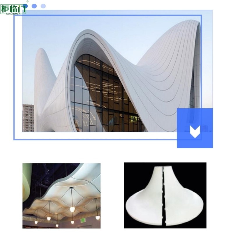 Hyperbolic Aluminum Decorative Sheet Panel For Indoor Wall Outdoor Facade