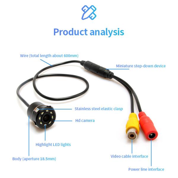 Универсалия 18,5 камеры стоянки обратного Bluetooth пефорированная с ночным видением ночного видения ультра HD СИД