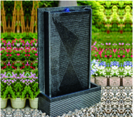 Music Waterfall Cast Stone Garden Fountains For Indoor / Outdoor Use 230 * 60 * 200cm