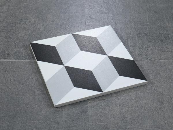 20x20cm Black Gray Ceramic Rustic Tile for Indoor Floor