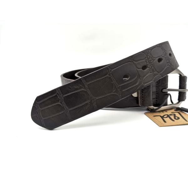 OEM Retro Style Braided Leather Belt With Metal Buckle Width 38mm