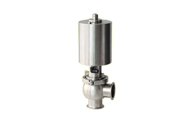 Brewery Threaded Pneumatic Angle Seat Valve , Chemical Clamped Single Seat Valves