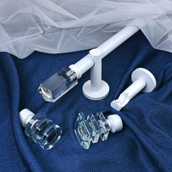 1M Length Curtain Rod Accessories Crystal Finial Curtain Rod Double Diamond