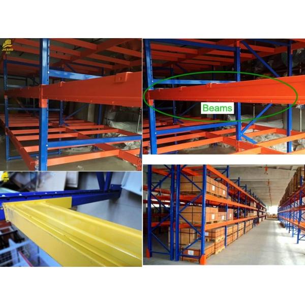Durable Industrial Pallet Shelving , Customized Teardrop Racking System