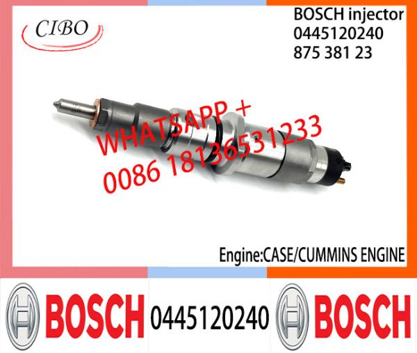 Conjunto original 0445120240 do injetor de combustível 87538123 de BOSCH 0445120240 87538123 para CA-SE/CUMMINS