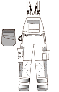 одежда доказательства дуги 290gsm, прозодежды Bib Tomax огнезащитные