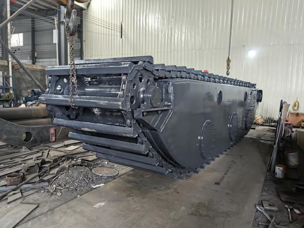 Pista de excavadora anfibio personalizada PONTOON Pista flotante utilizada para excavadoras DX225 DH225 de 20 toneladas
