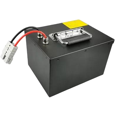 24V 50Ah LiFePO4 Lithium Battery Pack Metal Steel Box Built-in BMS with Portable Handle Anderson Connector for Electric Tricycle,CE China Manufacturer