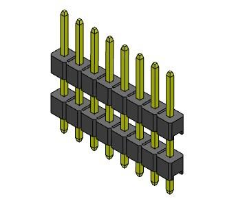 TIPO reto da fileira dupla de Pin Header Connector 2.54mm - 1 *2 PIN To 1*40PIN