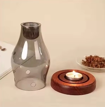 Hotel Agarwood Aroma Lamp Fragrance With Essential Oil Diffuser 7.5cm Diameter