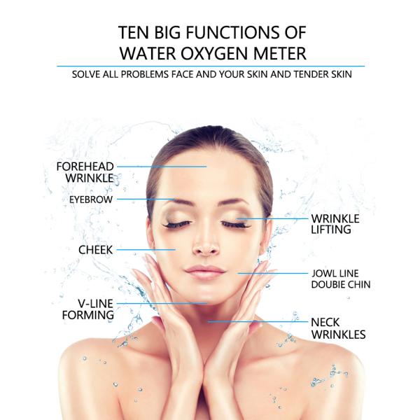 Multifuncional 10 en 1 cuidado facial piel Hidratante hidra oxígeno máscara jet peel piel cuidado facial máquina