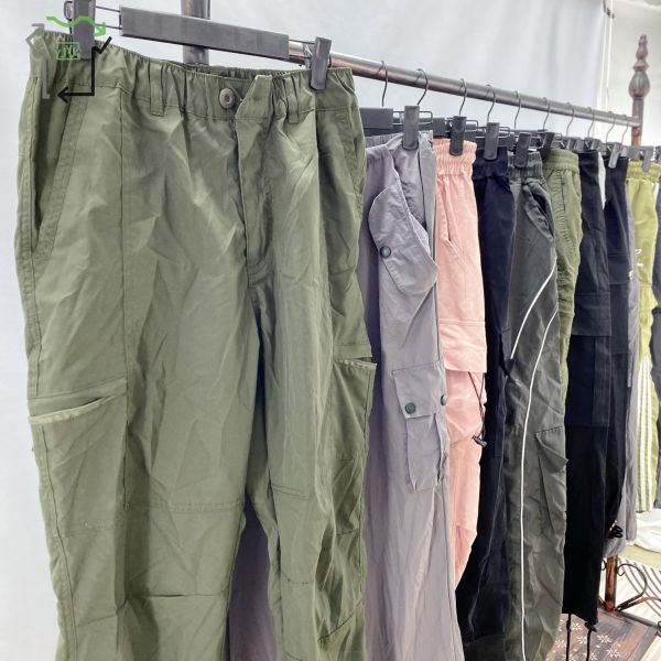 Yijiayi Second Hand Men's Lightweight High Quality Polyester/Cotton Work Cargo Hiking Pants Outdoor Sports Multi-pocket Used