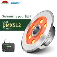 Luz moderada de la piscina de la fuente del vidrio SS316L 200LM DC24V LED