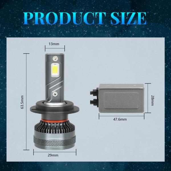 H1 H4 H7 H11 Plug Car Universal LED Headlight Bulbs 100W Metal Casing White Light