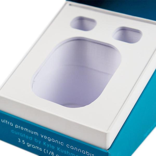 Голубые твердые изготовленные на заказ роскошные коробки свечи хлопают вставку картона Clourse