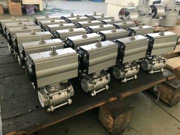 OEM Industrial Pneumatic Ball Valve With Double Action Single Action Actuator