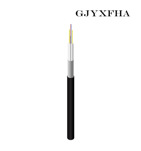 Single Mold Ftth Outdoor Drop Armored Fiber Optic Cable 8 Core 12 Core