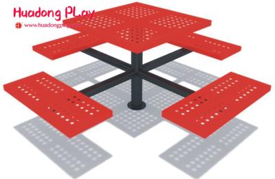 Picnic Outdoor Decorative Metal Garden Bench Seat For Preschool Community   Static Free