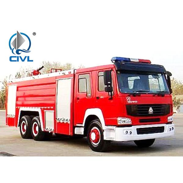 Sinotruk Howo 4x2 Fire Fighting Trucks 8m3 Water Tank 251hp - 350hp