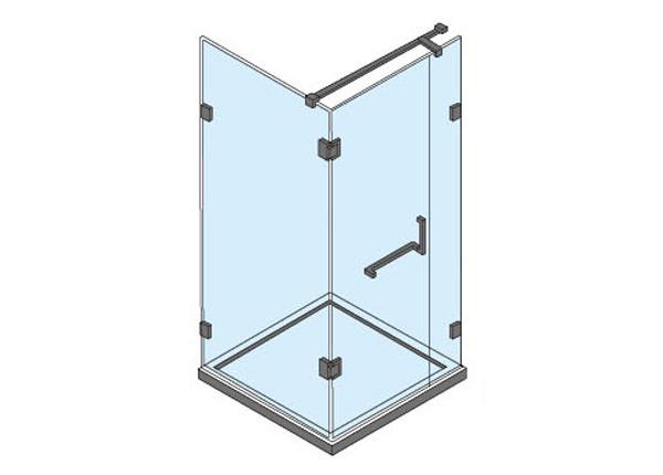 Anti Corrosion Frameless Door Hinges , High Sensory Frameless Glass Hinges