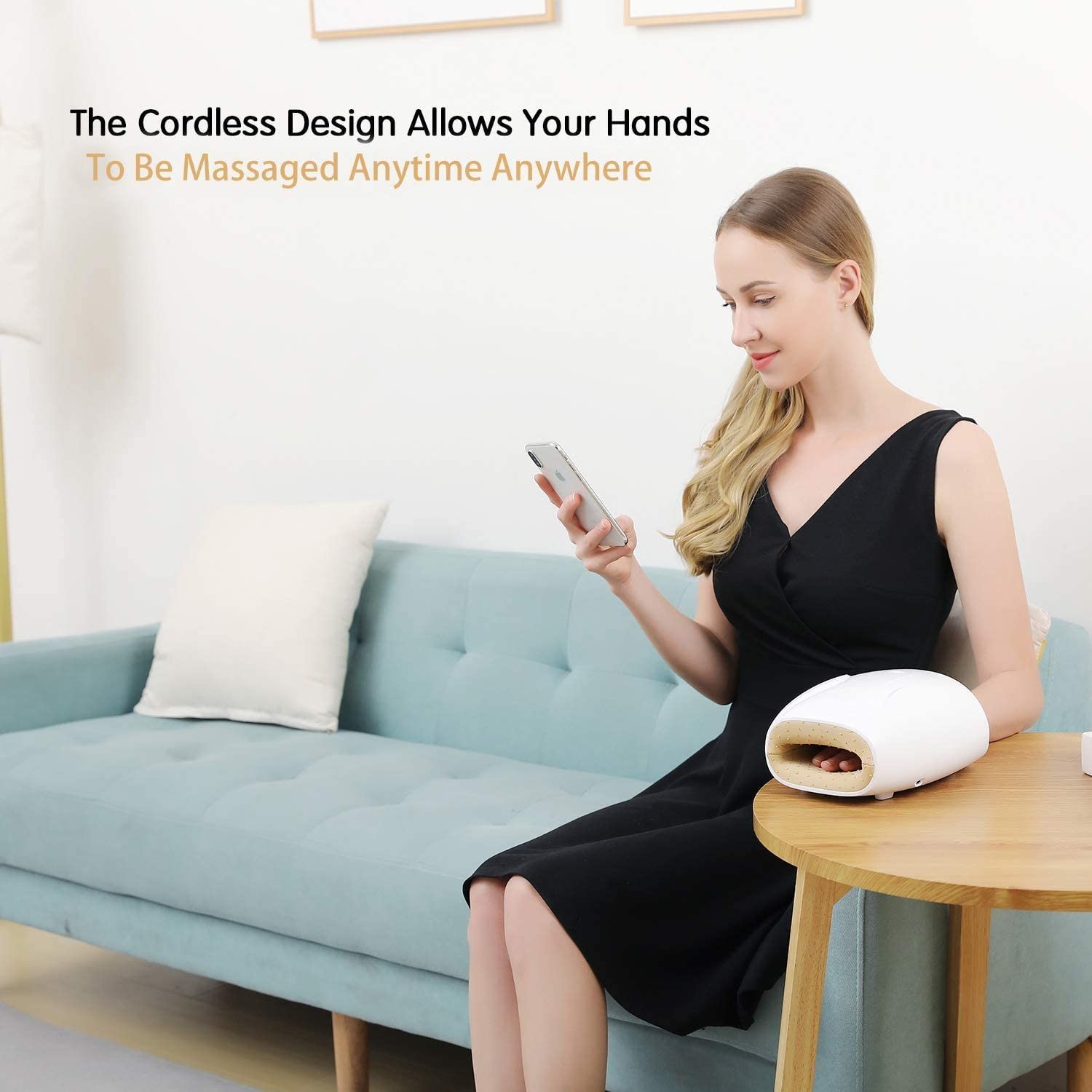 Massager руки бесшнурового инструмента массажа руки 1800mAh электрический с жарой