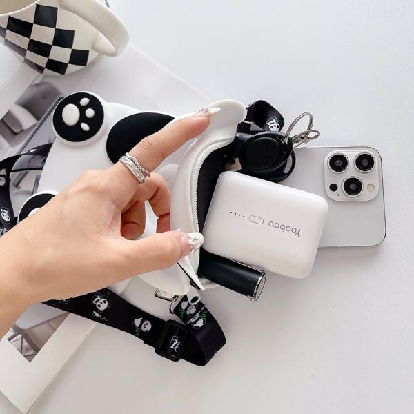 Panda прочный силиконовый карандаш для детей кроссбоди сумочка плечевая сумочка монета кошелек сумка портфель макияж сумка для хранения