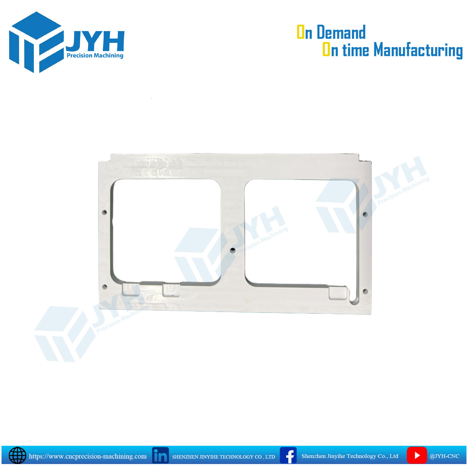 Precision White PEEK Enclosure Parts | Custom CNC Machined Plastic Housings