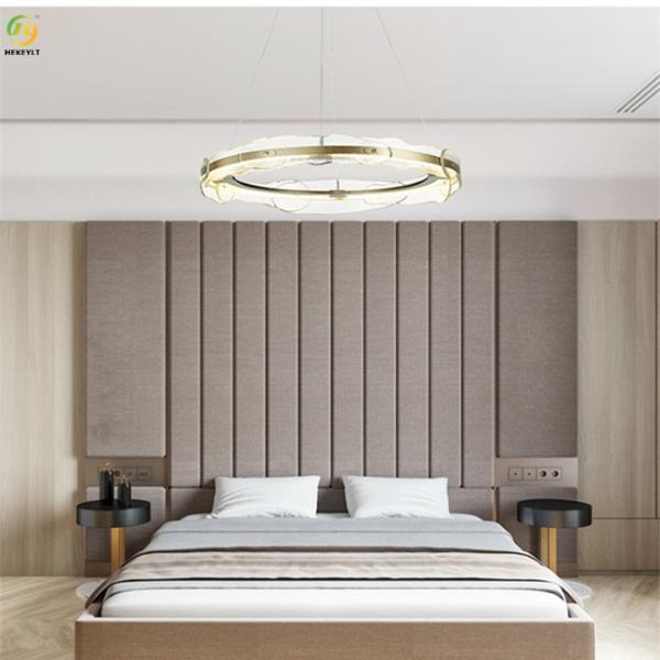 AC265V LED Glass Pendant Light Metals Art Baking Paint Brass