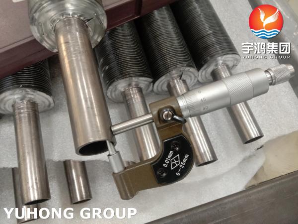 Straight Aluminium Extruded Fin Tube Pipe NO4400 For Intercooler ACHEs