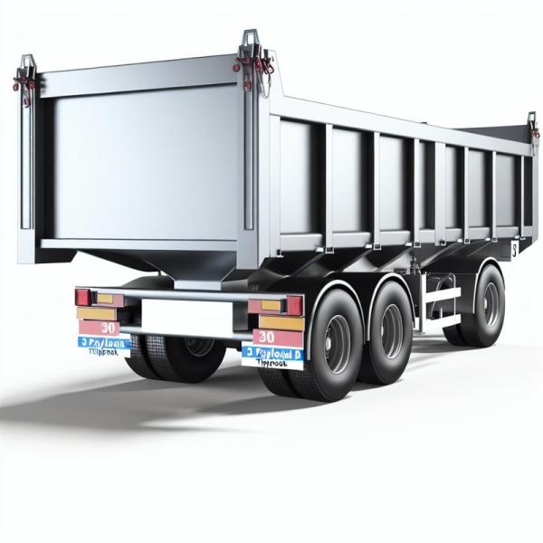 30 Payload Tipper Lorry Trailers Heavy-Duty Transport with Steel Durability Heavy-Duty Trailers for and Durable Transport