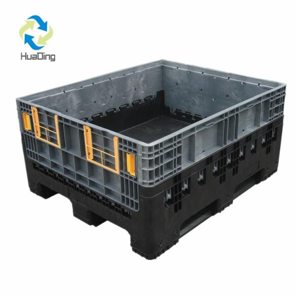 1T Dynamic Load Foldable Plastic Pallet Box Container Single Faced Style and Durable