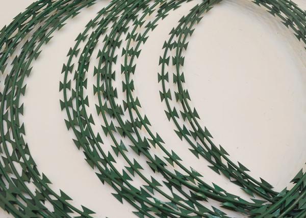PVC Coated Razor Barbed Wire 450MM Coil BTO 22 0.5mm thickness