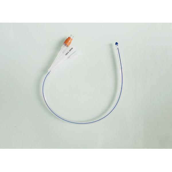 8 - 26 Ch Disposable Medical Supplies , 3 Way Silicone Foley Catheter For Irrigation