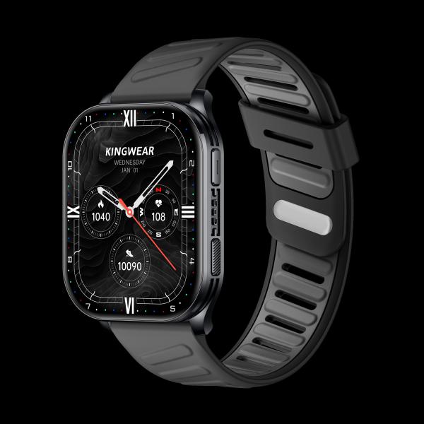 KW329 1.952 GPS Sports Smartwatch with LED Flashlight Offline Maps AI Assistant