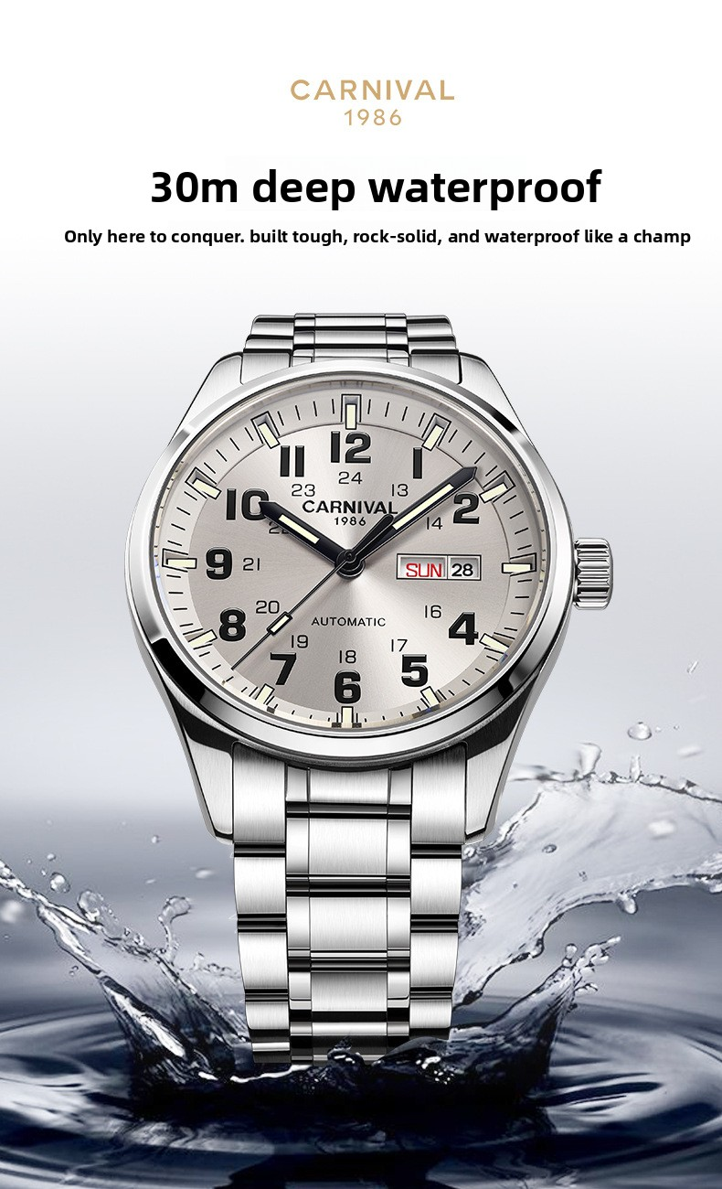 Automatic Movement Mens Luxury Wristwatches Stylish Durable And Water Resistant Ideal For Professional Business Settings