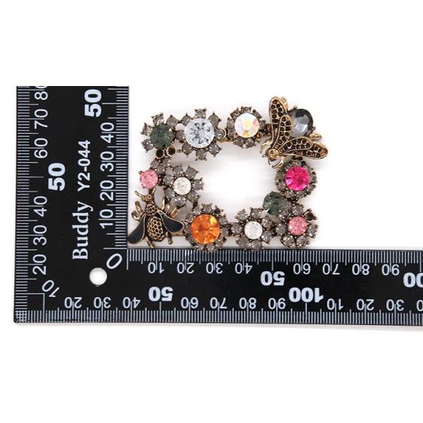 Bee Shape Popular Crystal Shoe Buckles 65mm*50mm Size Fashion Style