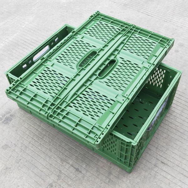 Transporte vegetal de dobramento plástico personalizado do alimento da cesta dos supermercados